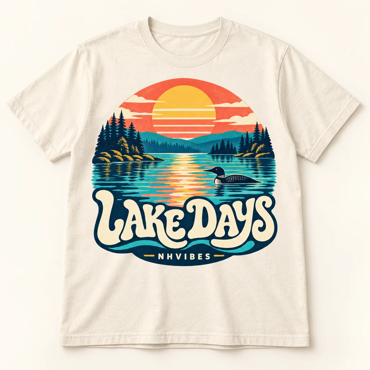 Illustrative t-shirt concept of Lake Days