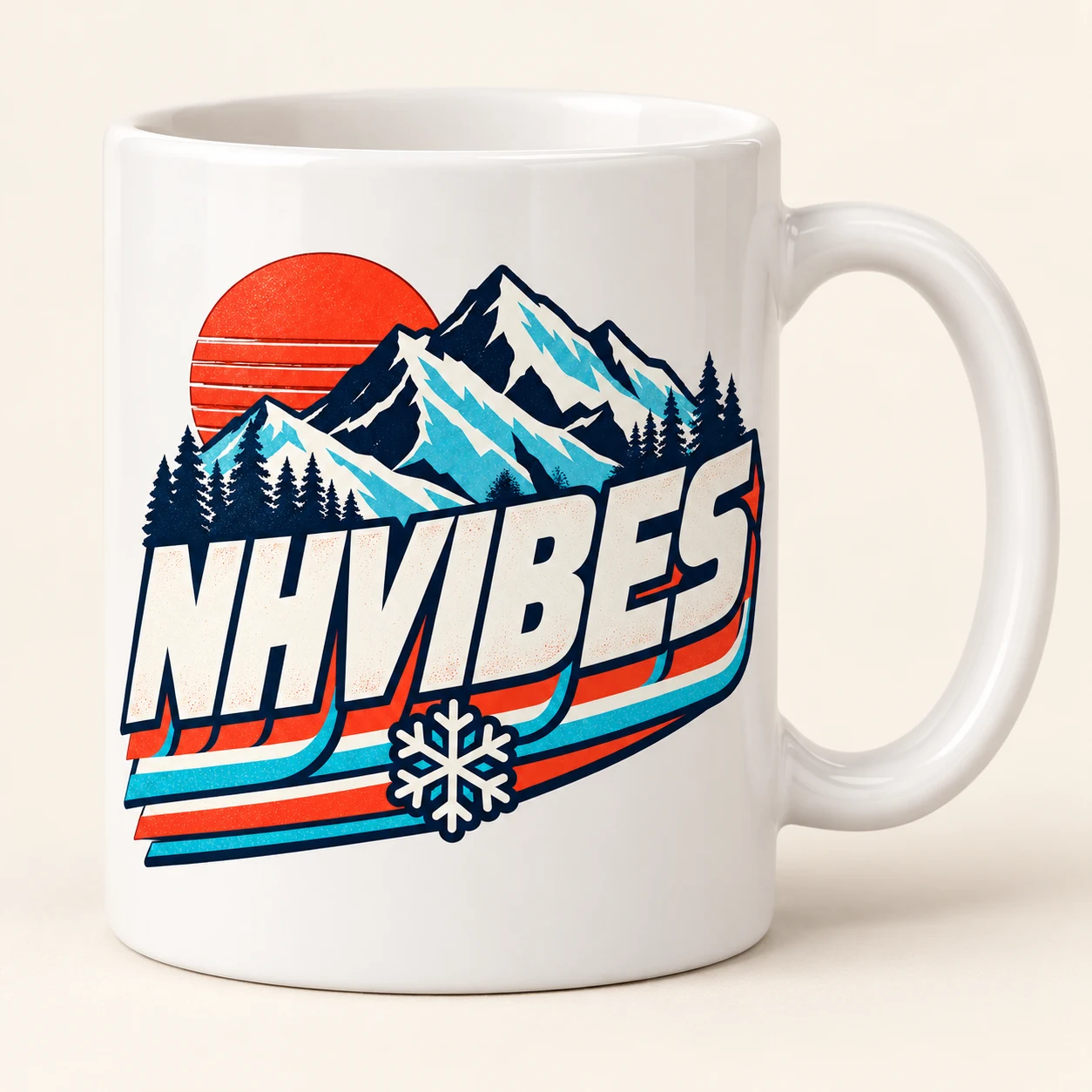 Illustrative mug concept of NHVibes