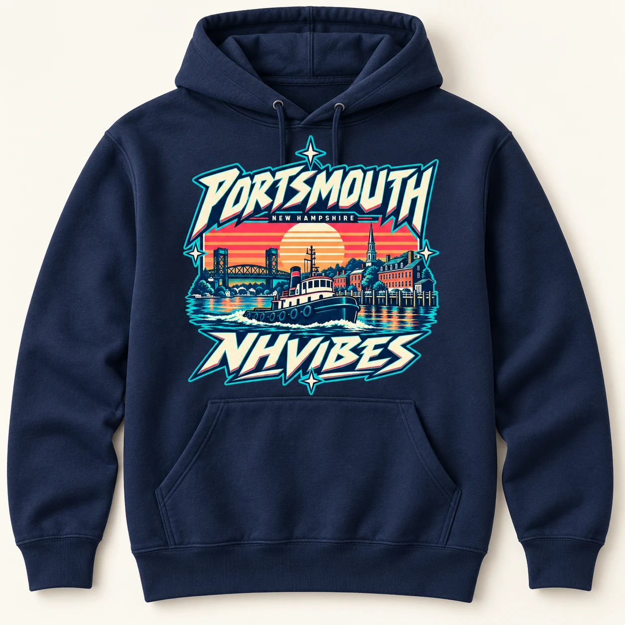 Illustrative hoodie concept of Portsmouth