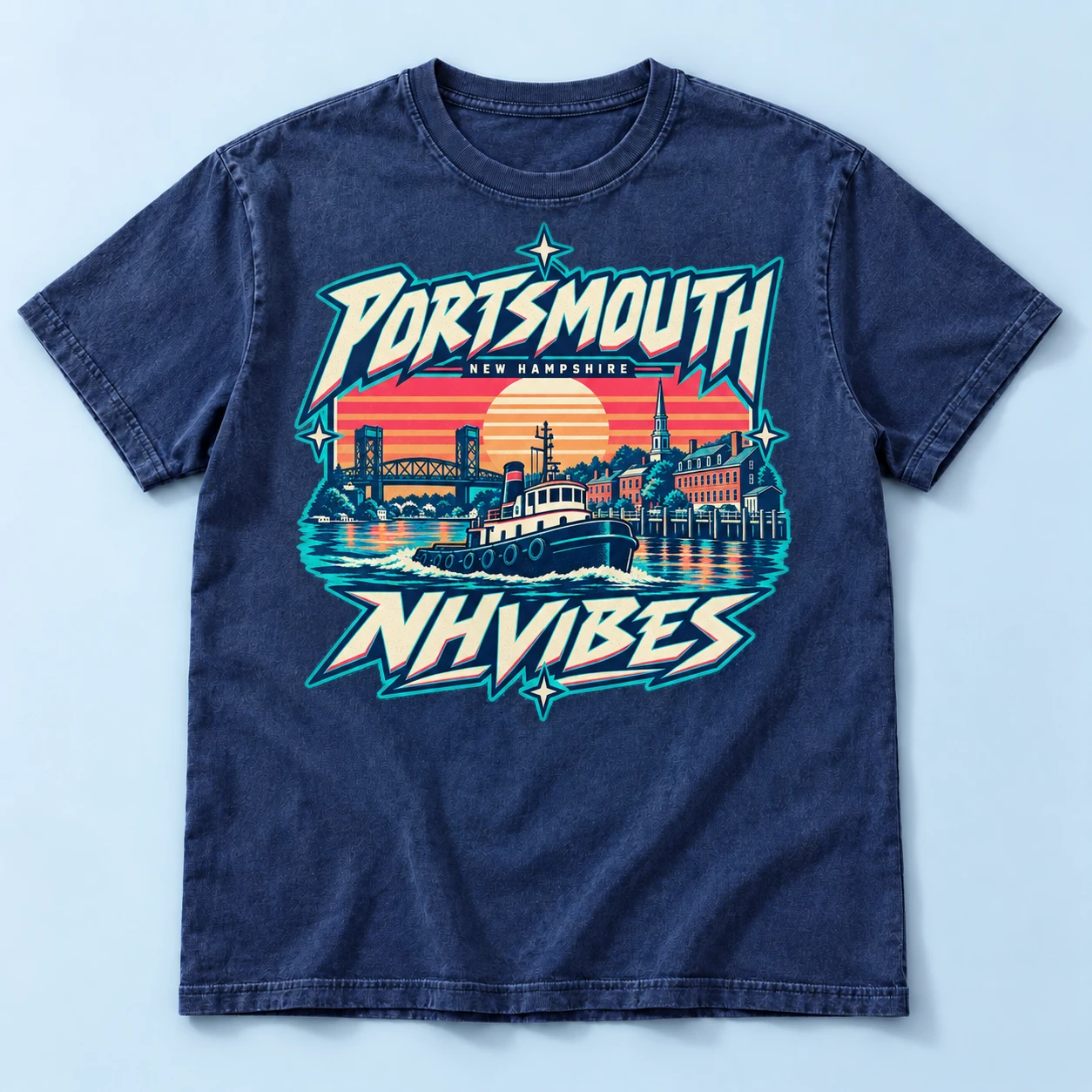 Illustrative t-shirt concept of Portsmouth